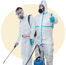 Profissional aplicando controle de roedores em ambiente residencial